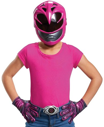 Pink ranger mask gloves - mask,